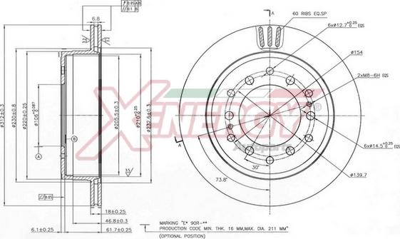 AP XENERGY X602873 - Спирачен диск vvparts.bg