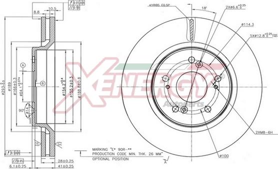 AP XENERGY X602794 - Спирачен диск vvparts.bg