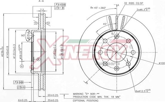 AP XENERGY X602767 - Спирачен диск vvparts.bg