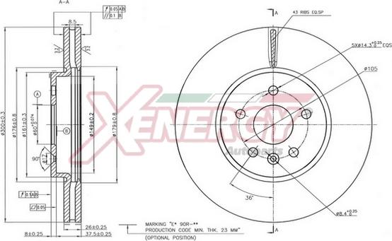 AP XENERGY X602788 - Спирачен диск vvparts.bg