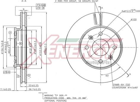 AP XENERGY X602773 - Спирачен диск vvparts.bg