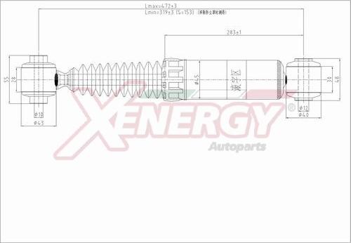 AP XENERGY X019349 - Амортисьор vvparts.bg