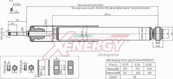 AP XENERGY X177553 - Амортисьор vvparts.bg