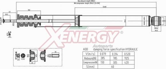 AP XENERGY X805344 - Амортисьор vvparts.bg