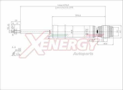 AP XENERGY X8002343 - Амортисьор vvparts.bg