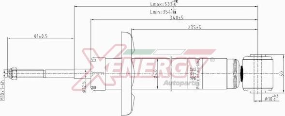 AP XENERGY X801443 - Амортисьор vvparts.bg