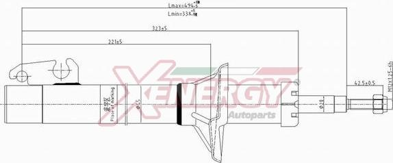 AP XENERGY X802633 - Амортисьор vvparts.bg