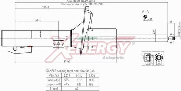 AP XENERGY X819335 - Амортисьор vvparts.bg