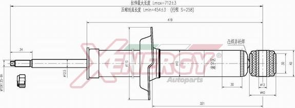 AP XENERGY X813341 - Амортисьор vvparts.bg