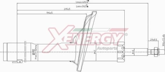 AP XENERGY X828633 - Амортисьор vvparts.bg