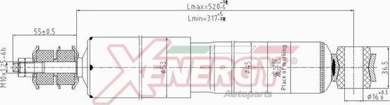 AP XENERGY X310344 - Амортисьор vvparts.bg