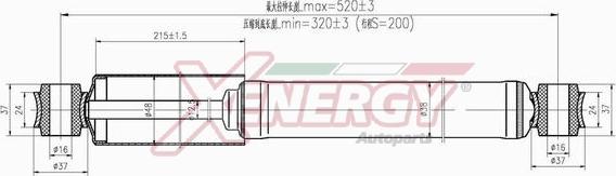 AP XENERGY X258443 - Амортисьор vvparts.bg