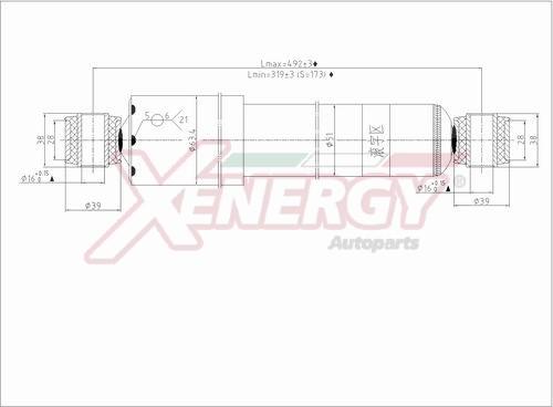 AP XENERGY X284344 - Амортисьор vvparts.bg