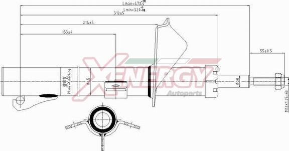 AP XENERGY X704333 - Амортисьор vvparts.bg