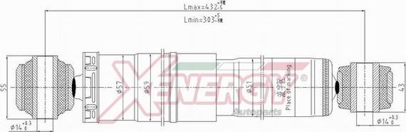 AP XENERGY X702345 - Амортисьор vvparts.bg