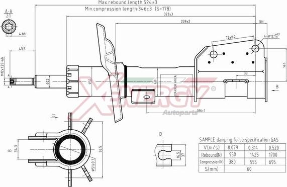 AP XENERGY X732339 - Амортисьор vvparts.bg