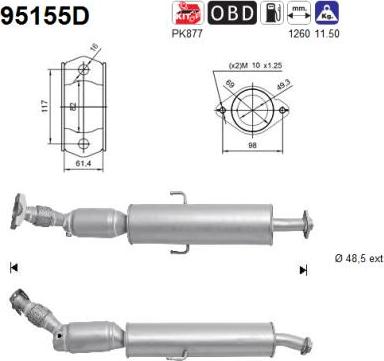 AS 95155D - Катализатор vvparts.bg