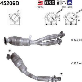 AS 45206D - Катализатор vvparts.bg