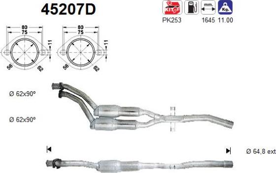 AS 45207D - Катализатор vvparts.bg