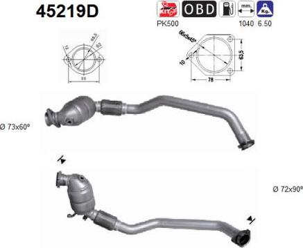 AS 45219D - Катализатор vvparts.bg