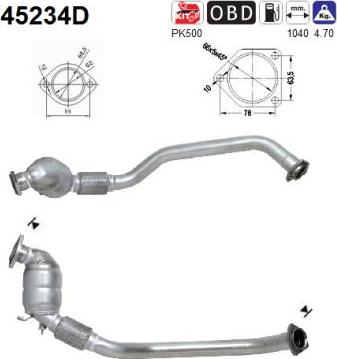 AS 45234D - Катализатор vvparts.bg