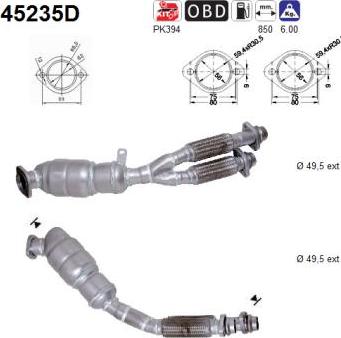 AS 45235D - Катализатор vvparts.bg