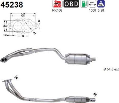 AS 45238 - Катализатор vvparts.bg