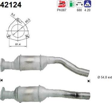 AS 42124 - Катализатор vvparts.bg