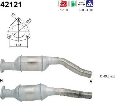 AS 42121 - Катализатор vvparts.bg