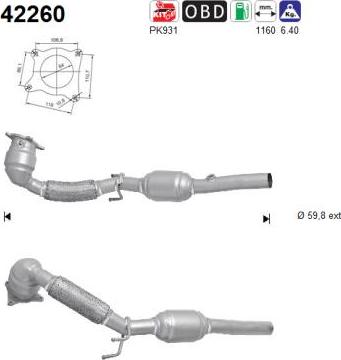 AS 42260 - Катализатор vvparts.bg