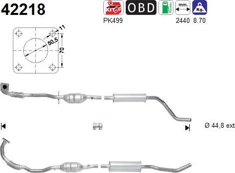 AS 42218 - Катализатор vvparts.bg