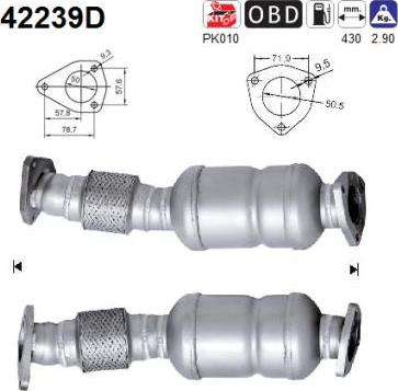 AS 42239D - Катализатор vvparts.bg