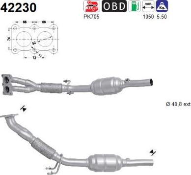 AS 42230 - Катализатор vvparts.bg