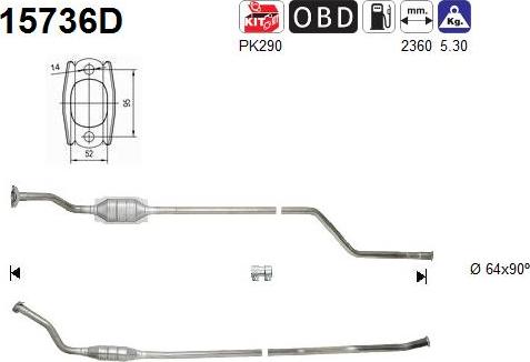 AS 15736D - Катализатор vvparts.bg