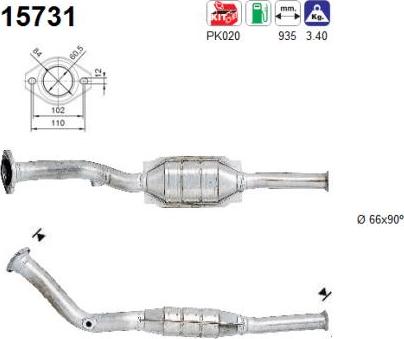 AS 15731 - Катализатор vvparts.bg