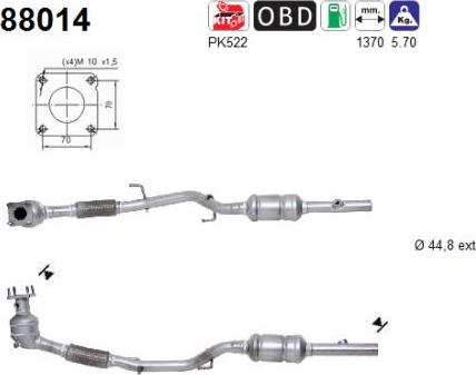 AS 88014 - Катализатор vvparts.bg