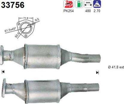 AS 33756 - Катализатор vvparts.bg