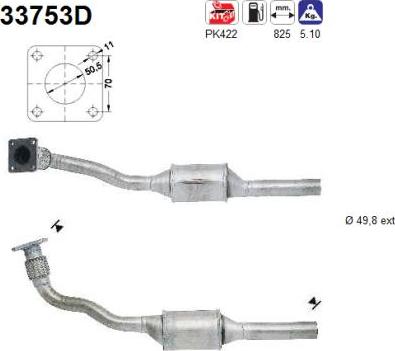 AS 33753D - Катализатор vvparts.bg