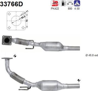 AS 33766D - Катализатор vvparts.bg