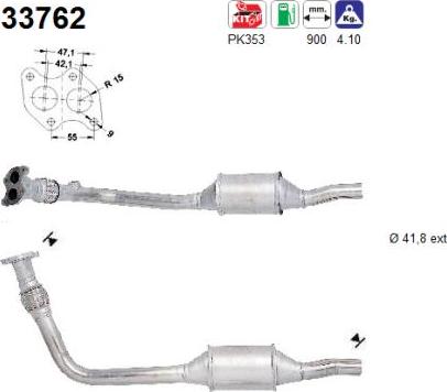 AS 33762 - Катализатор vvparts.bg