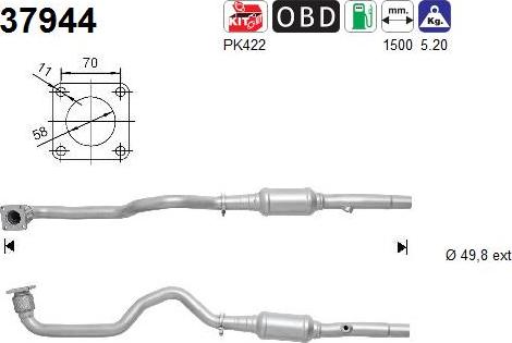 AS 37944 - Катализатор vvparts.bg