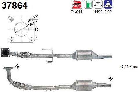 AS 37864 - Катализатор vvparts.bg