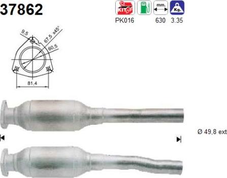 AS 37862 - Катализатор vvparts.bg