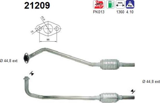 AS 21209 - Катализатор vvparts.bg