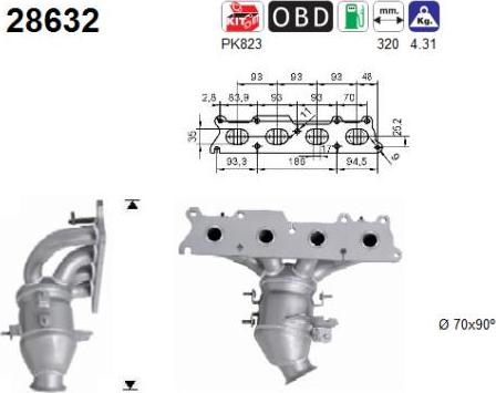 AS 28632 - Катализатор vvparts.bg