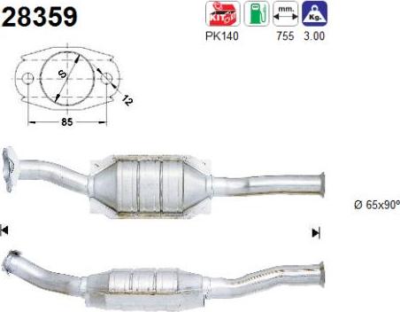 AS 28359 - Катализатор vvparts.bg