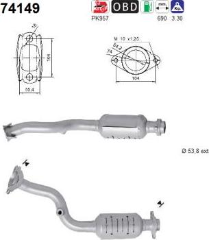 AS 74149 - Катализатор vvparts.bg