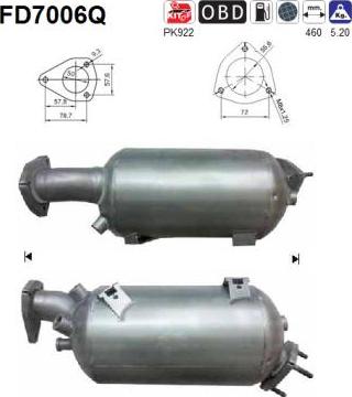 AS FD7006Q - Филтър за сажди / твърди частици, изпускателна система vvparts.bg