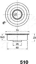 Ashika 45-05-510 - Ремъчен обтегач, ангренаж vvparts.bg