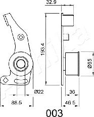 Ashika 45-00-003 - Ремъчен обтегач, ангренаж vvparts.bg